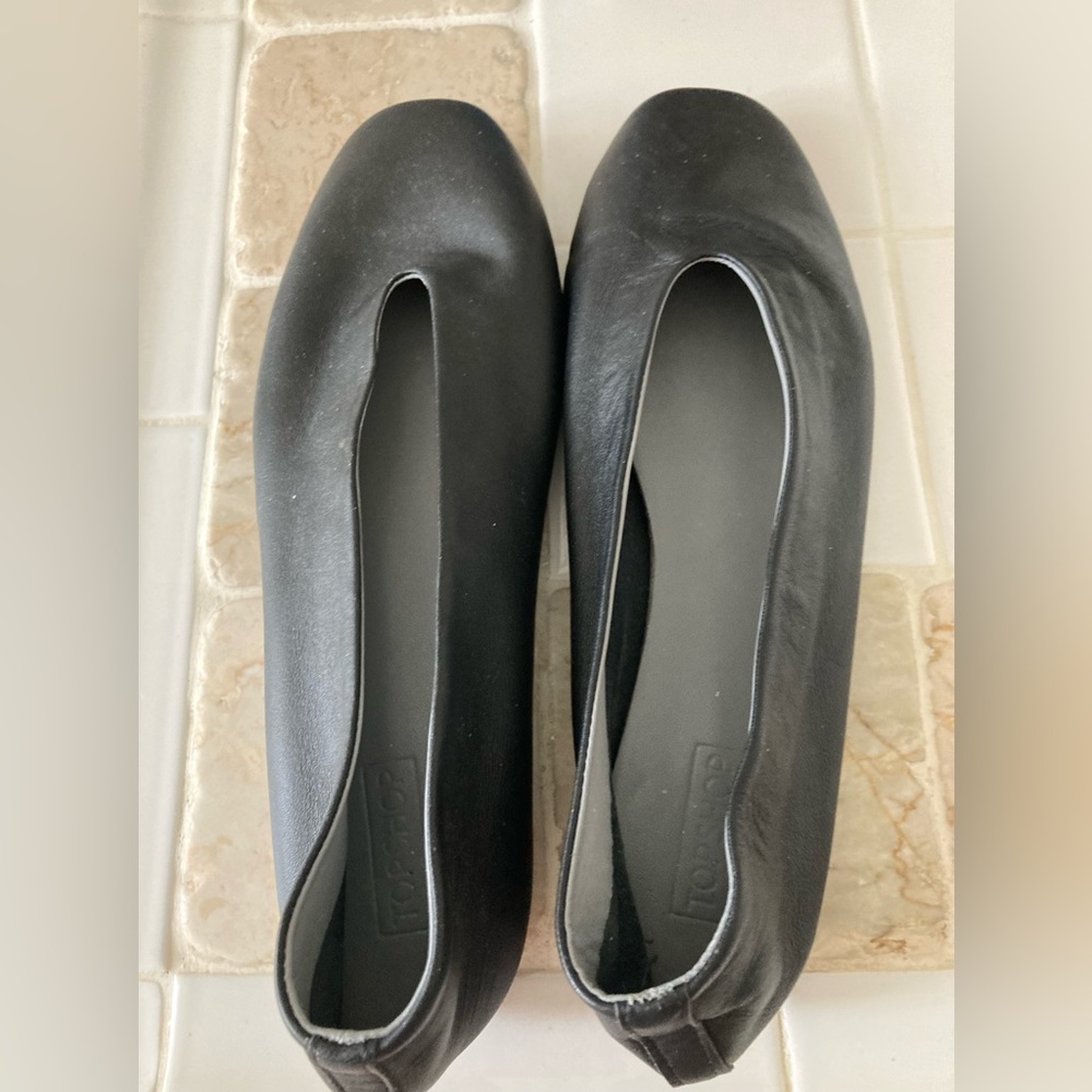 Top shop soft leather ballet shoes.